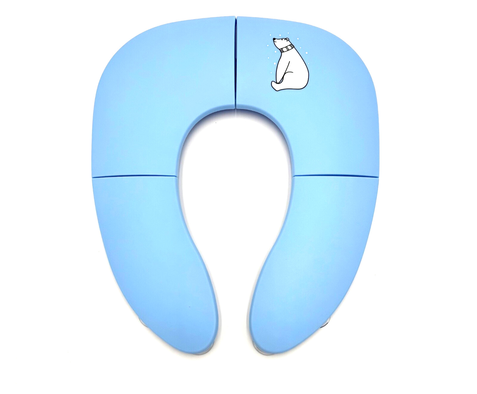 Foldable Potty Training Travel Toilet Seat for Toddler Portable Non-Slip Blue