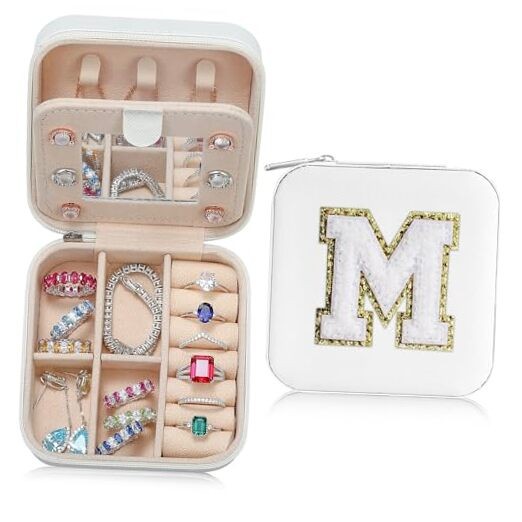  Valentines Day Gifts for Teen Girls Kids - Personalized Initial Travel M White