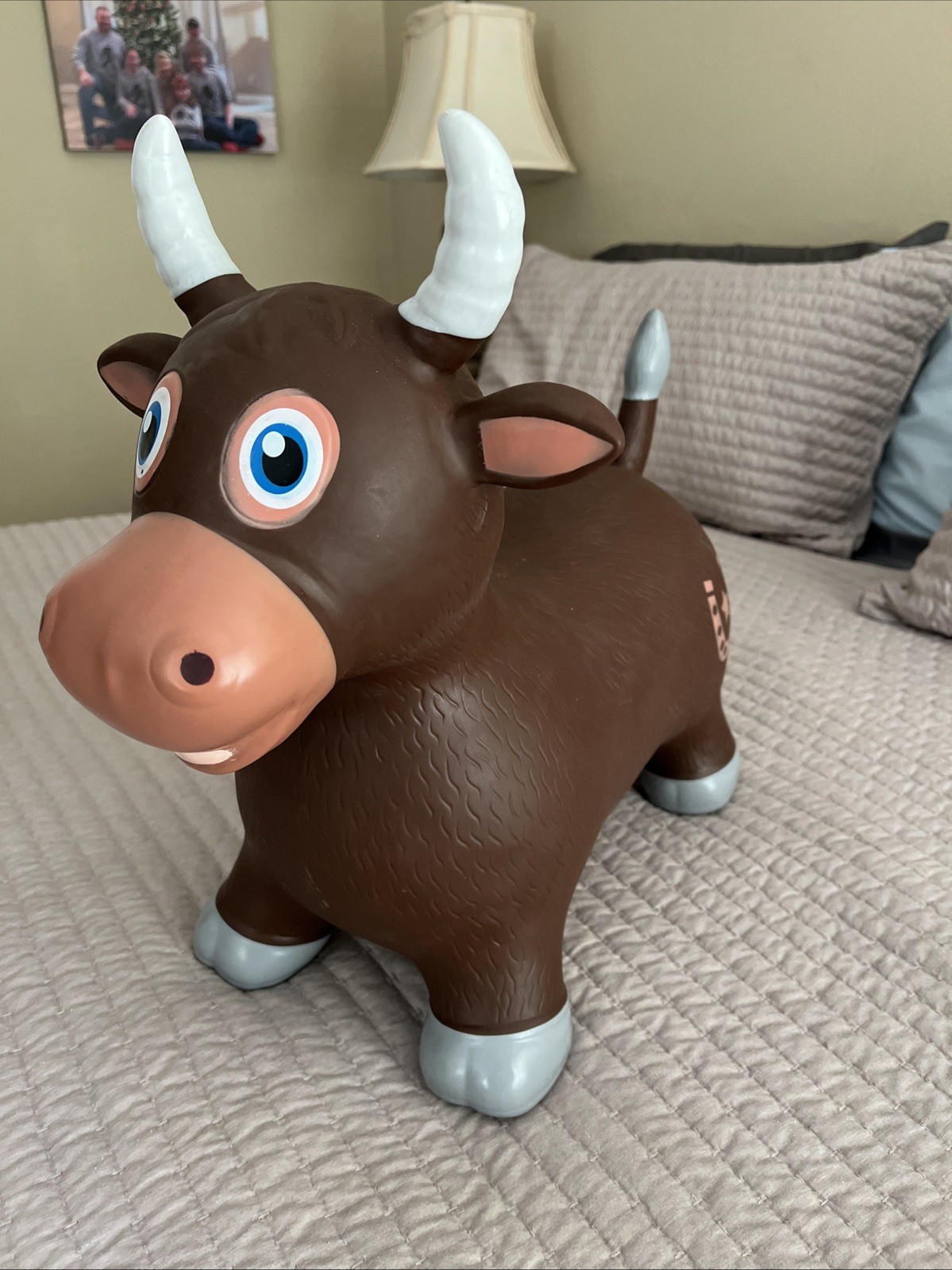 Waddle Rubber Boucing CowToy Animal Figure