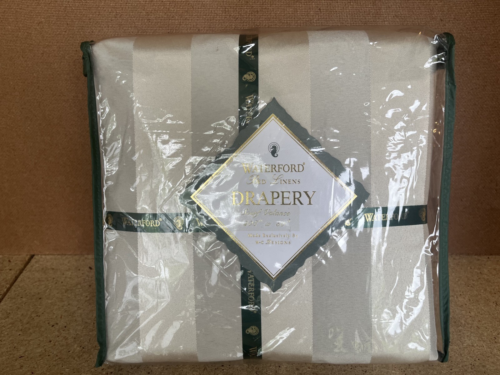 Waterford Window Cover Scarf Valance Bryanne Platinum One Panel  208 x 50 C58