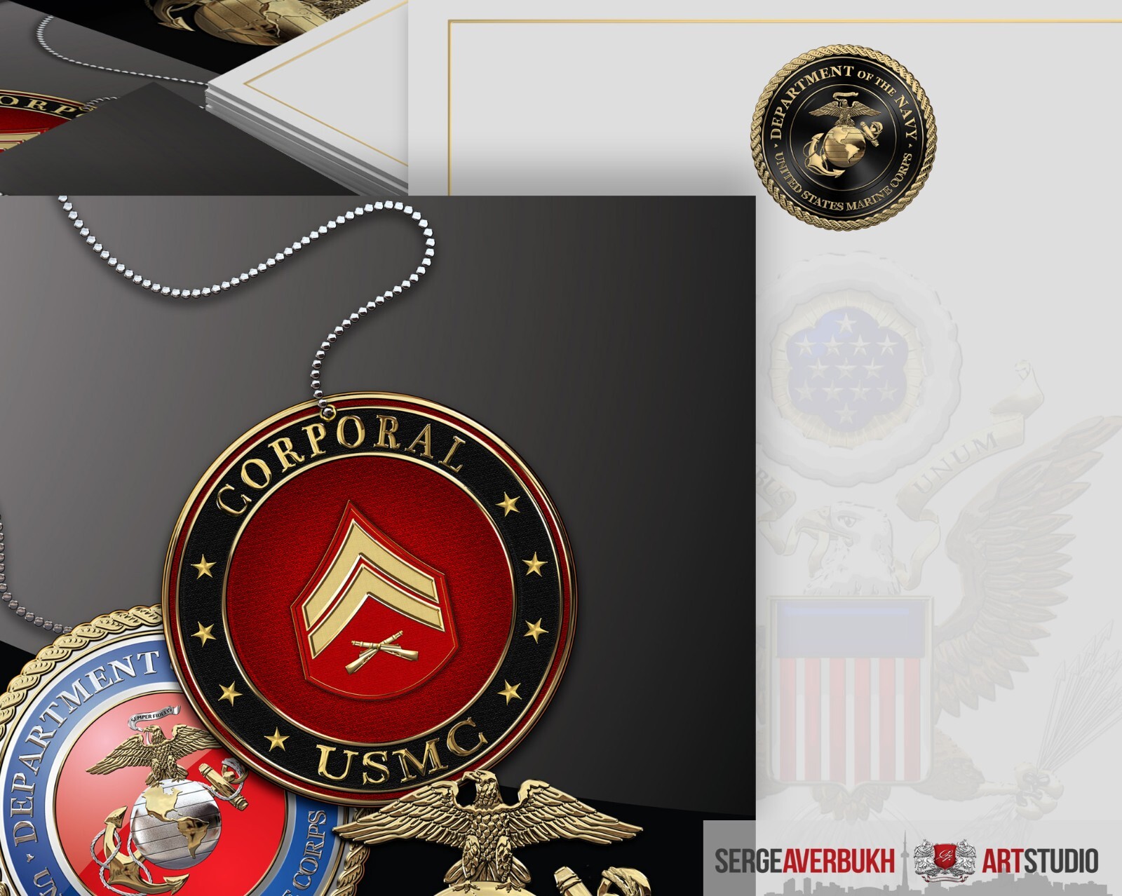 Customizable US Marine Corporal 5x7 Invitation Template DIGITAL DOWNLOAD