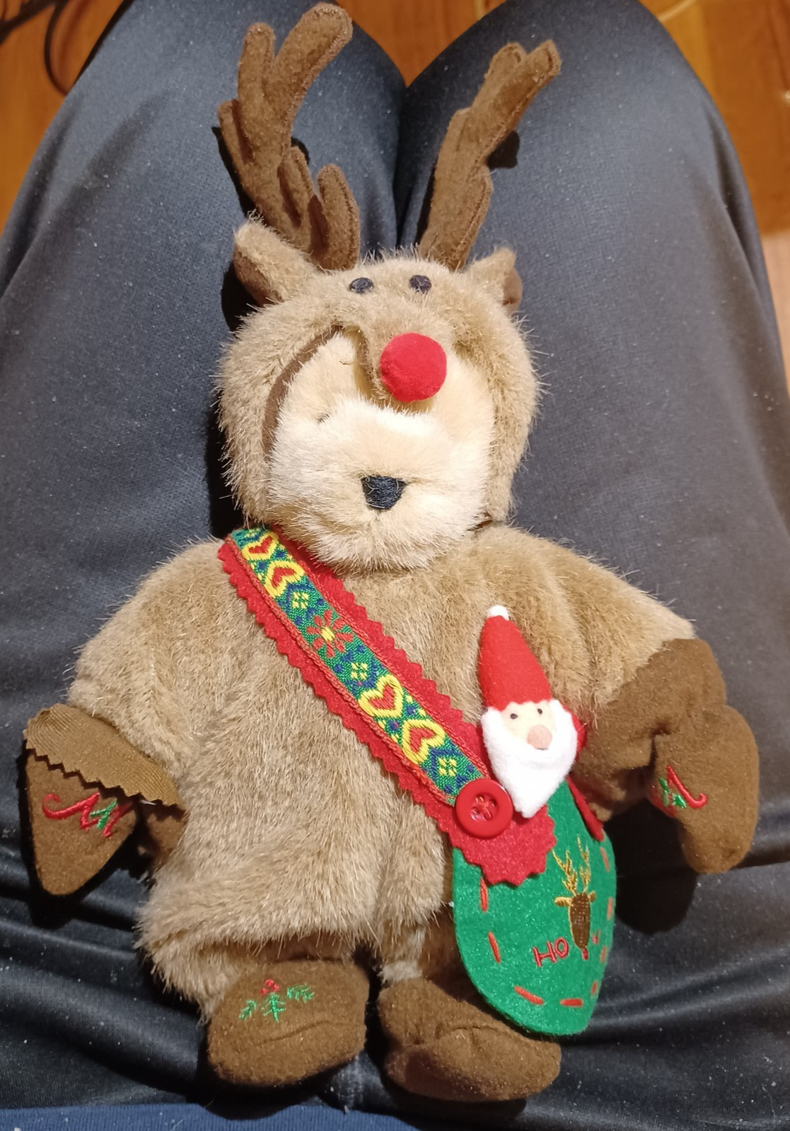 Muffy Vanderbear NABCO Bear Red Nosed Reinbear Christmas 1996 LOOKS NEW - JBOX-8