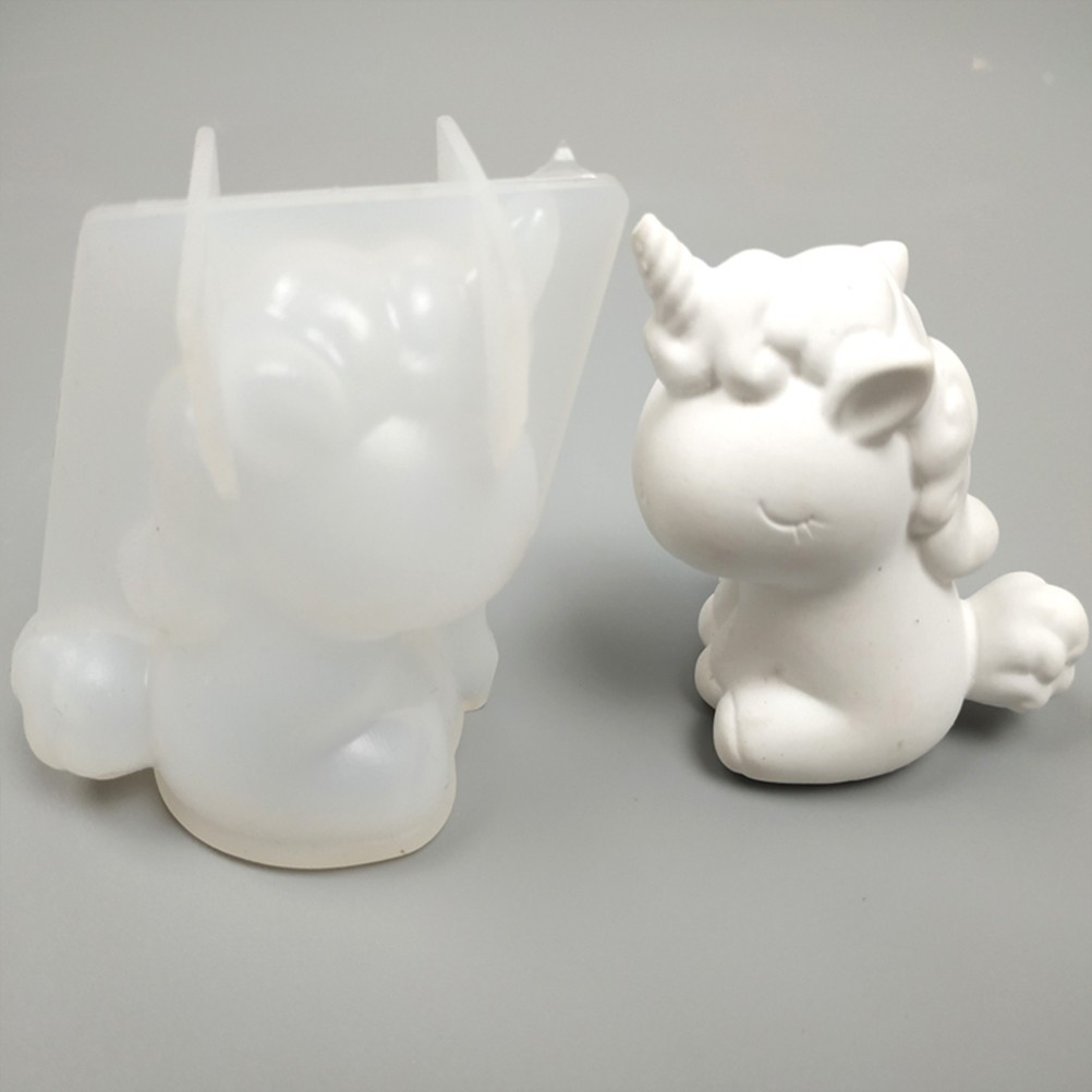  1PC Cartoon Unicorn Mould DIY Epoxy Mold Handmade 3D Craft Supplies Gift Making