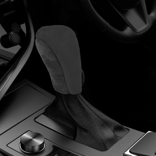 Car Gear Shift Knob Cover, Anti-Scratch Gear Shift Protector Cover, Black