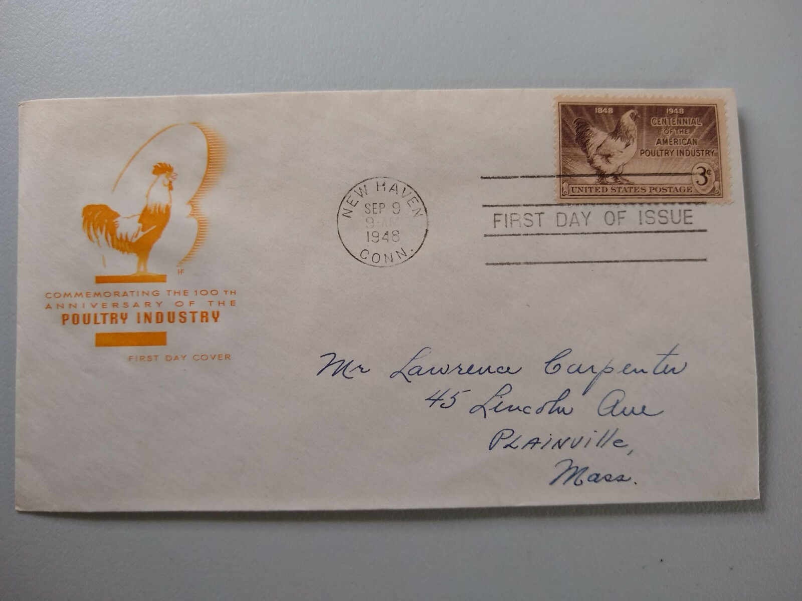 Letter Cover - Commemorating the 100th Anniversary of the Poultry Industry