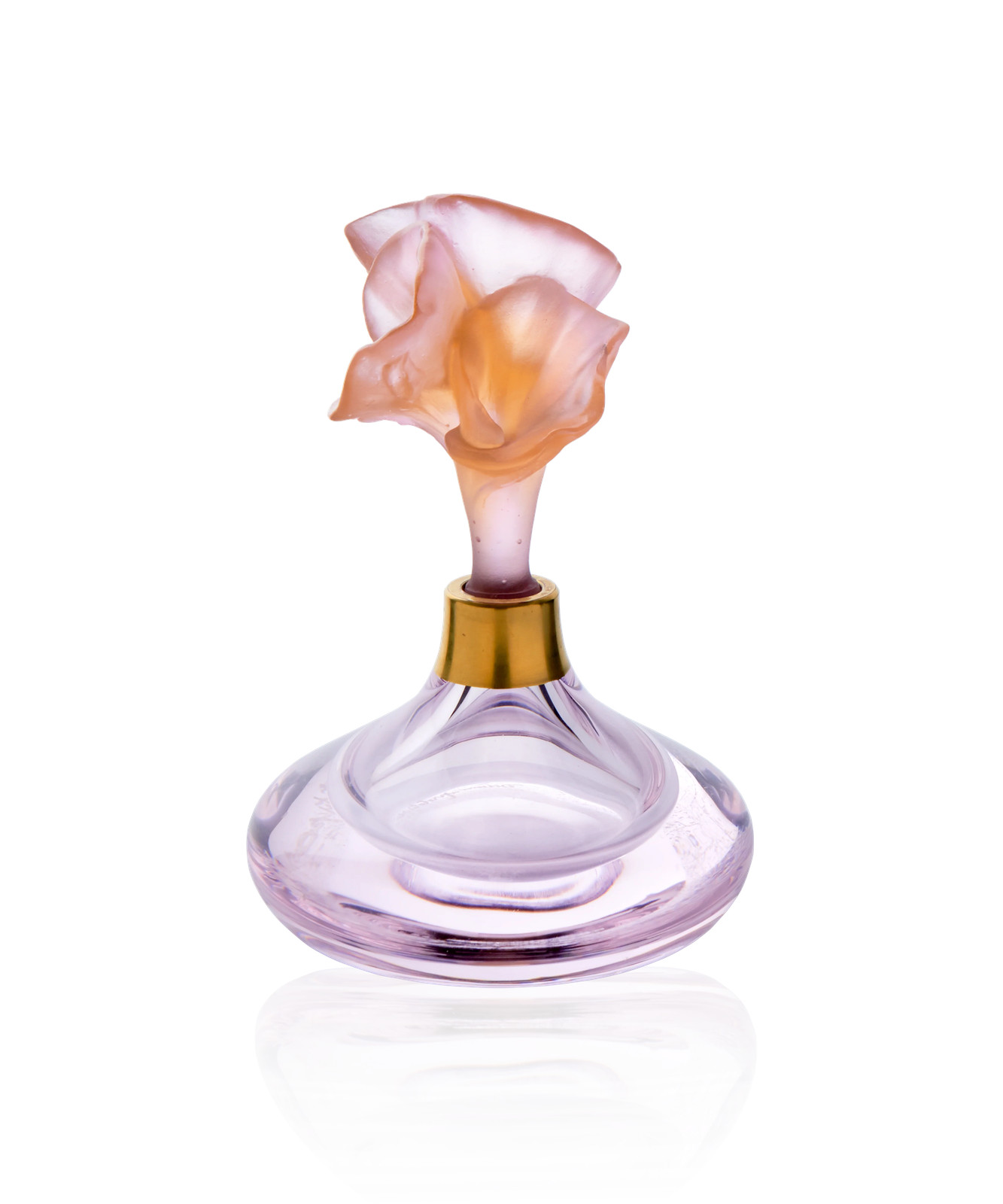 Daum Home Décor - Daum perfume bottle crystal with shades Arum Rose - 05680-1