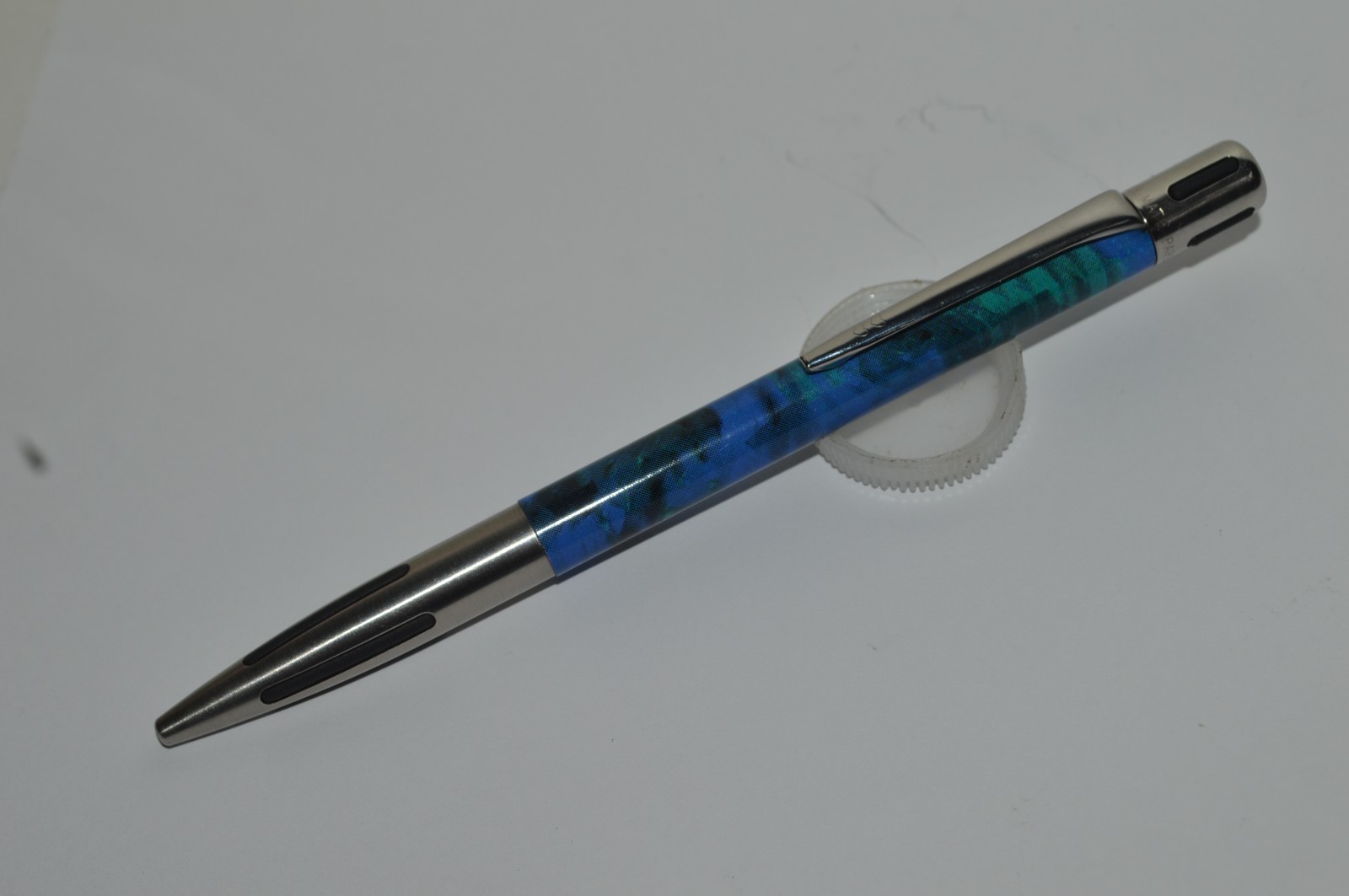 Paper Mate EPIC Ballpoint Pen Dark Blue Marble Color Made In USA Circa 1990's