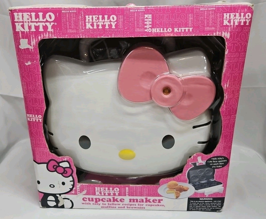 Hello Kitty Cupcake Maker GUC In Box Sanrio Brownies Muffins Tested Works *READ*
