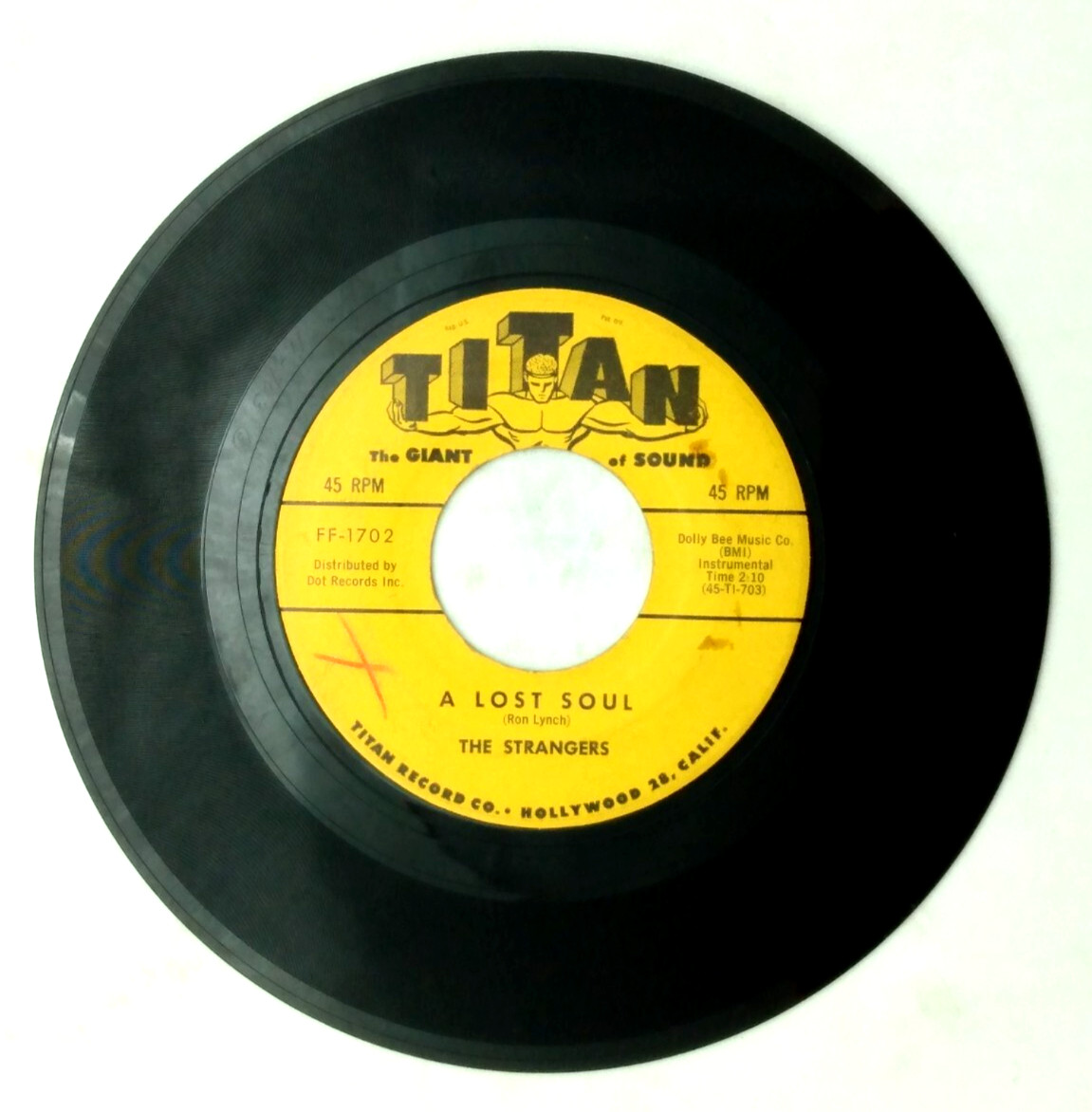 The Strangers - A Lost Soul / Hill Stomp Titan FF-1702 - 1959 Rock - 45 RPM