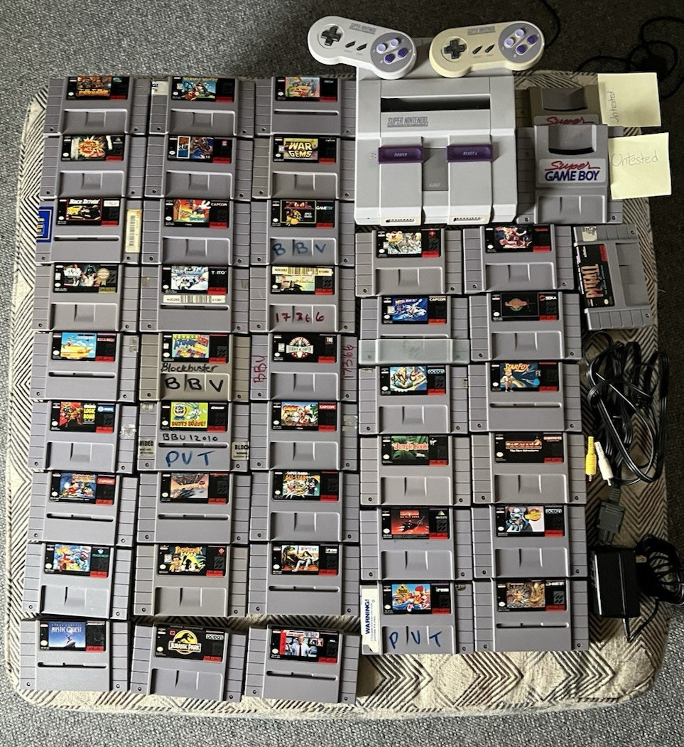 Super Nintendo SNES Home Console - Bundle - Tested - OEM ***READ DESCRIPTION***