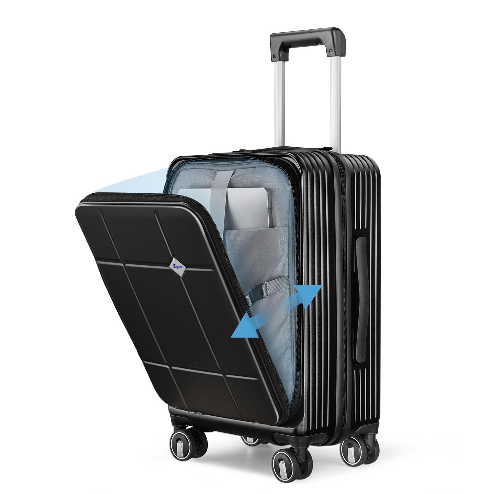 Hardside Travel Luggage Suitcase: PC Rolling Suitcase with Aluminum Alloy Lev...