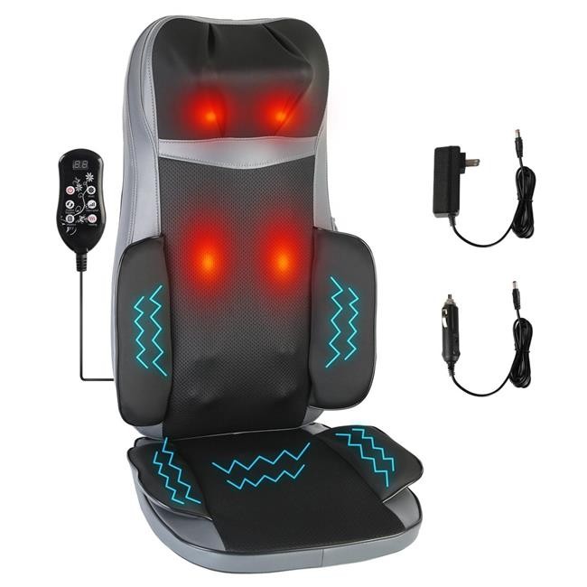 Fresh Fab Finds FFF-GPCT5084 Shiatsu Neck & Back Massager with Heat 3D Kneadi...