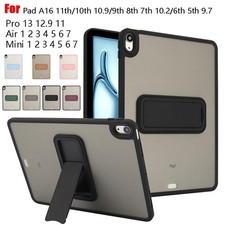 For iPad A16 11/10/9/8/7/6/5th Gen Mini Air Pro 2025 PC+TPU Stand Cover Case
