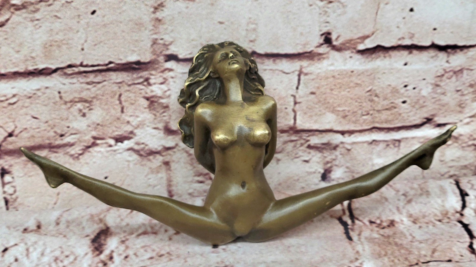 Signed Original Hot Cast Wicked Nude Female Lady Girl Bronze Sculpture Artwork