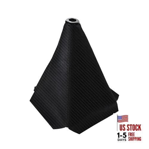 Car Shift Boot Cover, Stick Shift Cover, Dustproof Gear Carbon Fiber Black