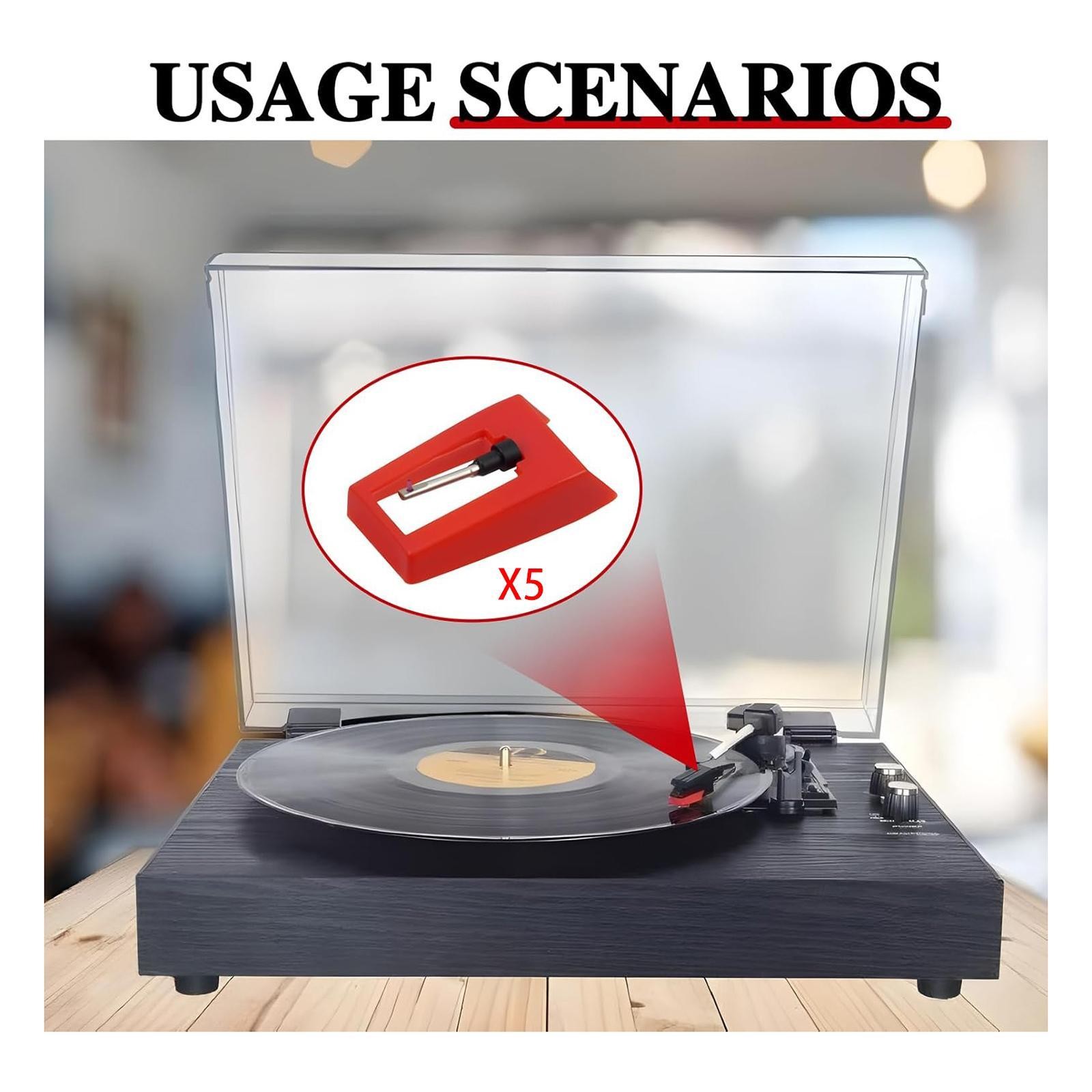 Vinyl Recorder Player Needle Easy to Install Spare Part Turntable Stylus