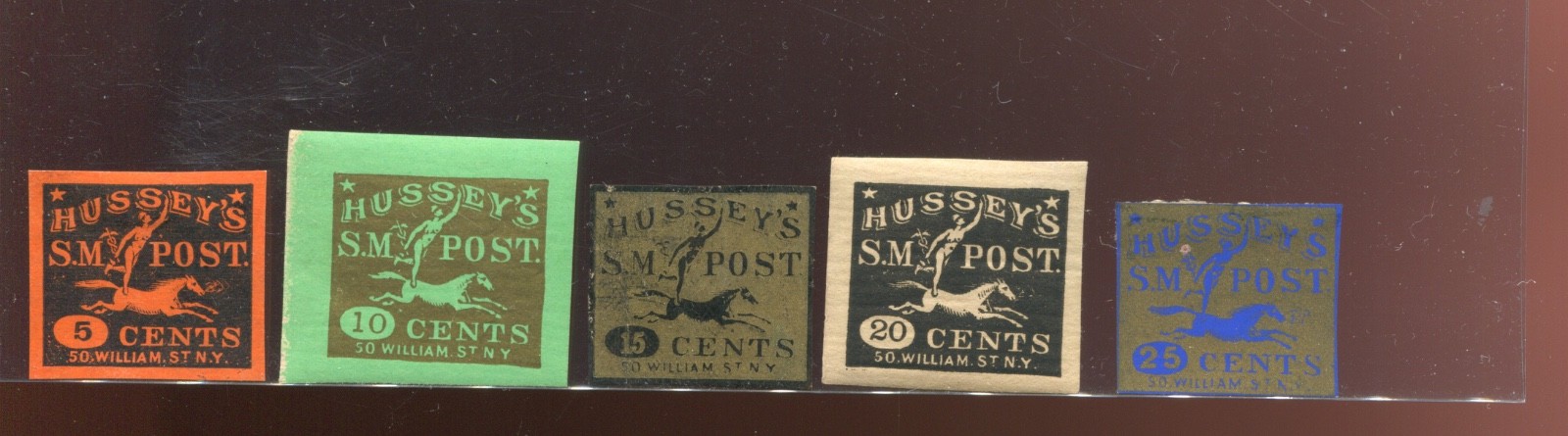 87LE1-87LE5  Hussey's Post Special Delivery Group of 5 Stamps  Bx6887