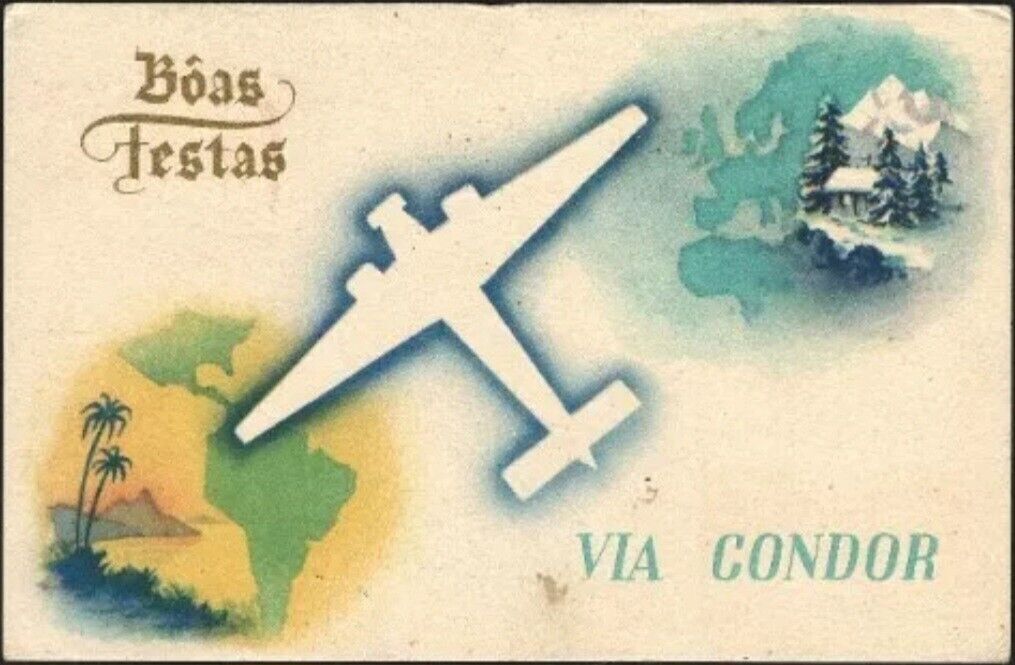 Brazil Airmail Cover Rio de Janiero to Vienna Austria 1937 Lufthansa Condor Card