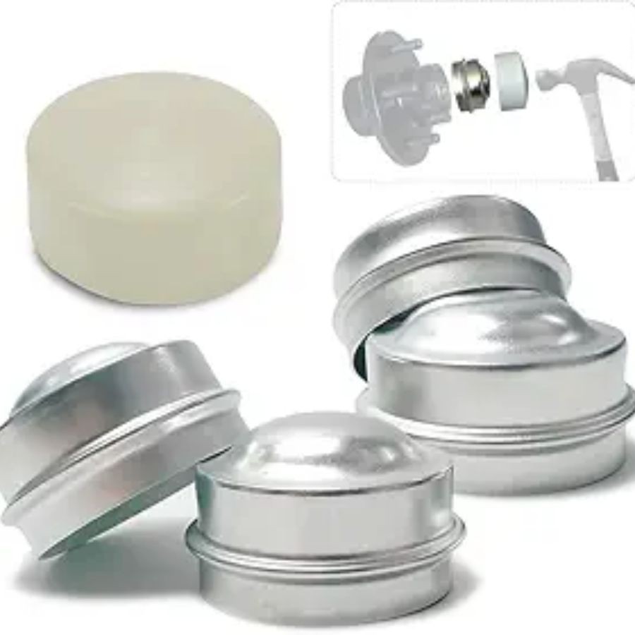 1.98" Trailer Spindles Bearing Dust Caps 4 Pack with Easy Install Tool, Heavy-Du