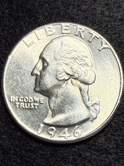 1946-D WASHINGTON QUARTER 90% SILVER BEAUTIFUL BU UNC UNCIRCULATED!