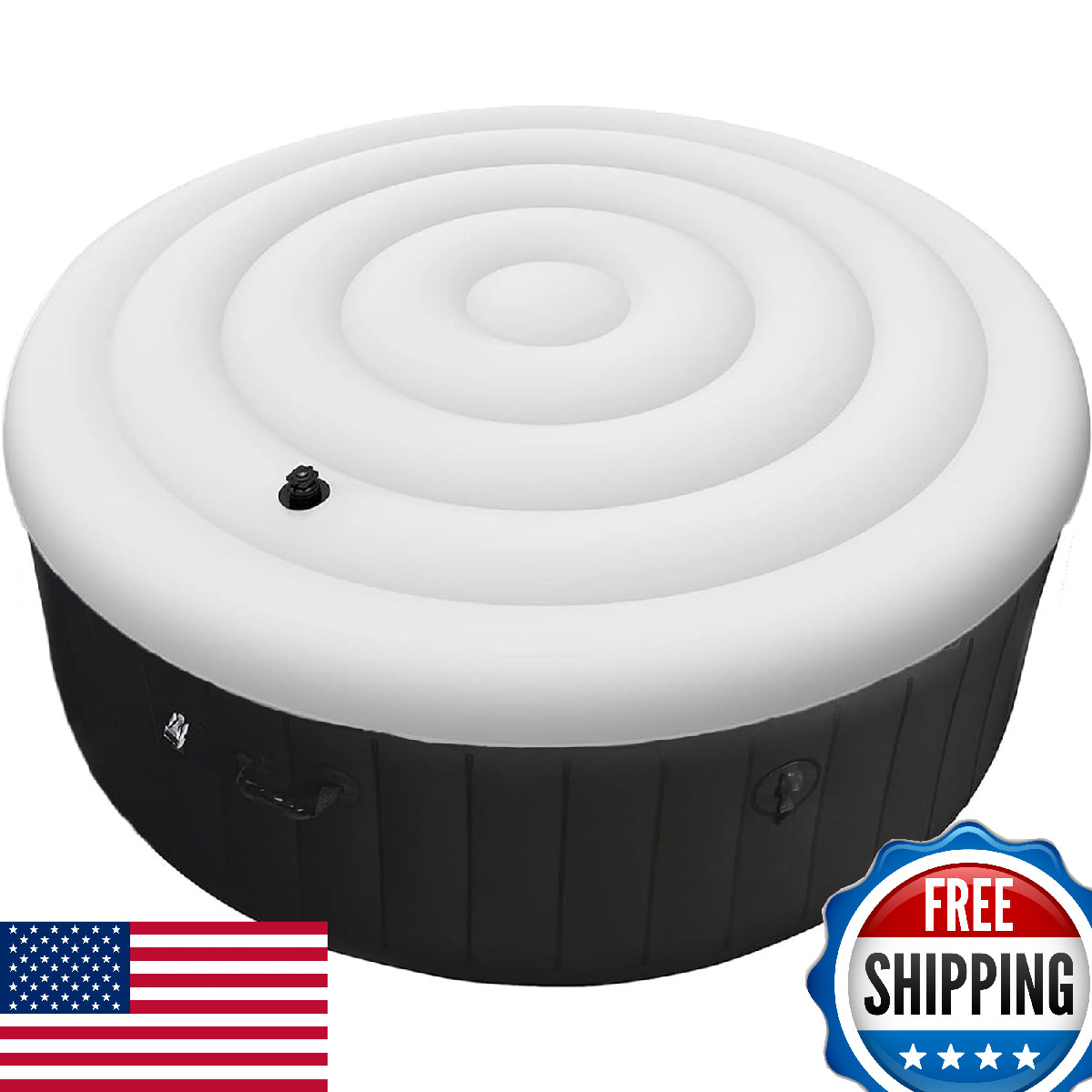 VniYors 4.5ft Inflatable Hot Tub Cover Rainproof Tearproof Round Spa Replacement