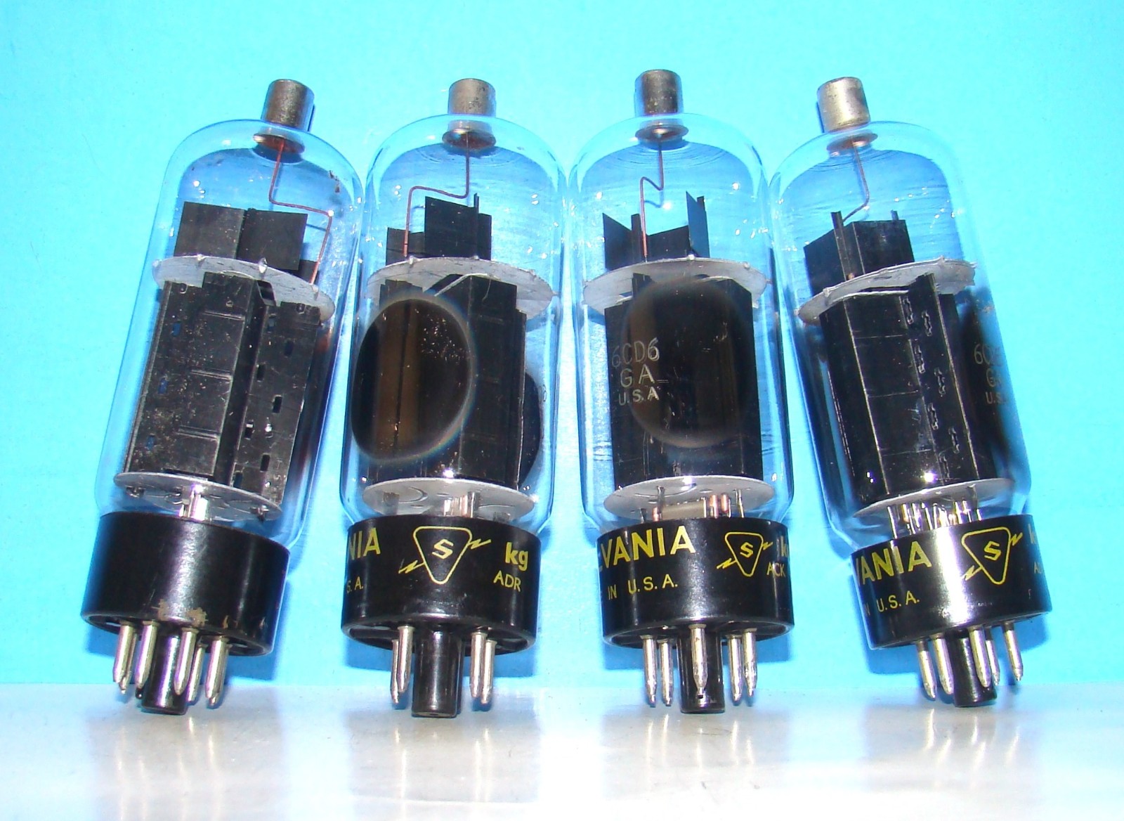 6CD6GA Sylvania 4 radio audio electron amplifier vacuum tubes valves tested 6CD6