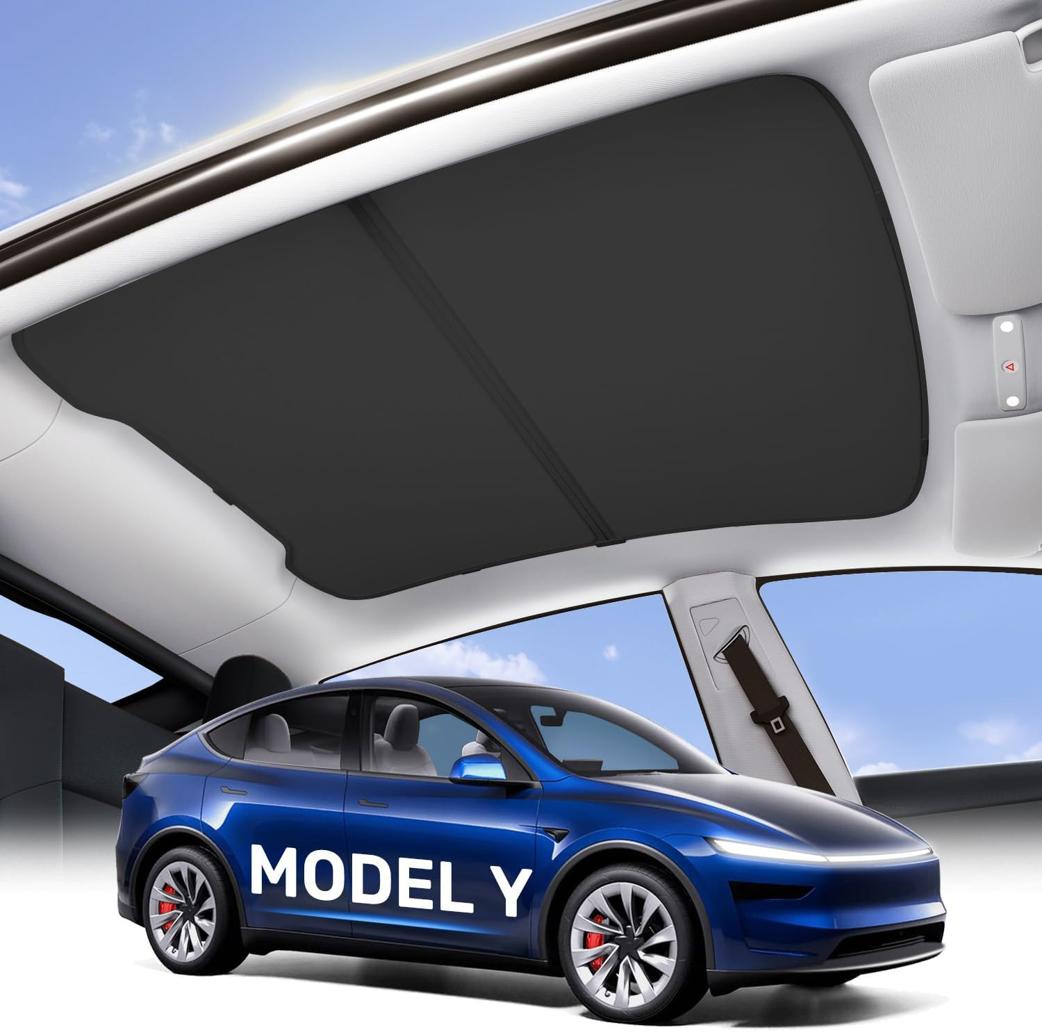 Tesla New Model Y Juniper Accessories Sunshade Roof [2025 Cooling Tech, Heat Ins