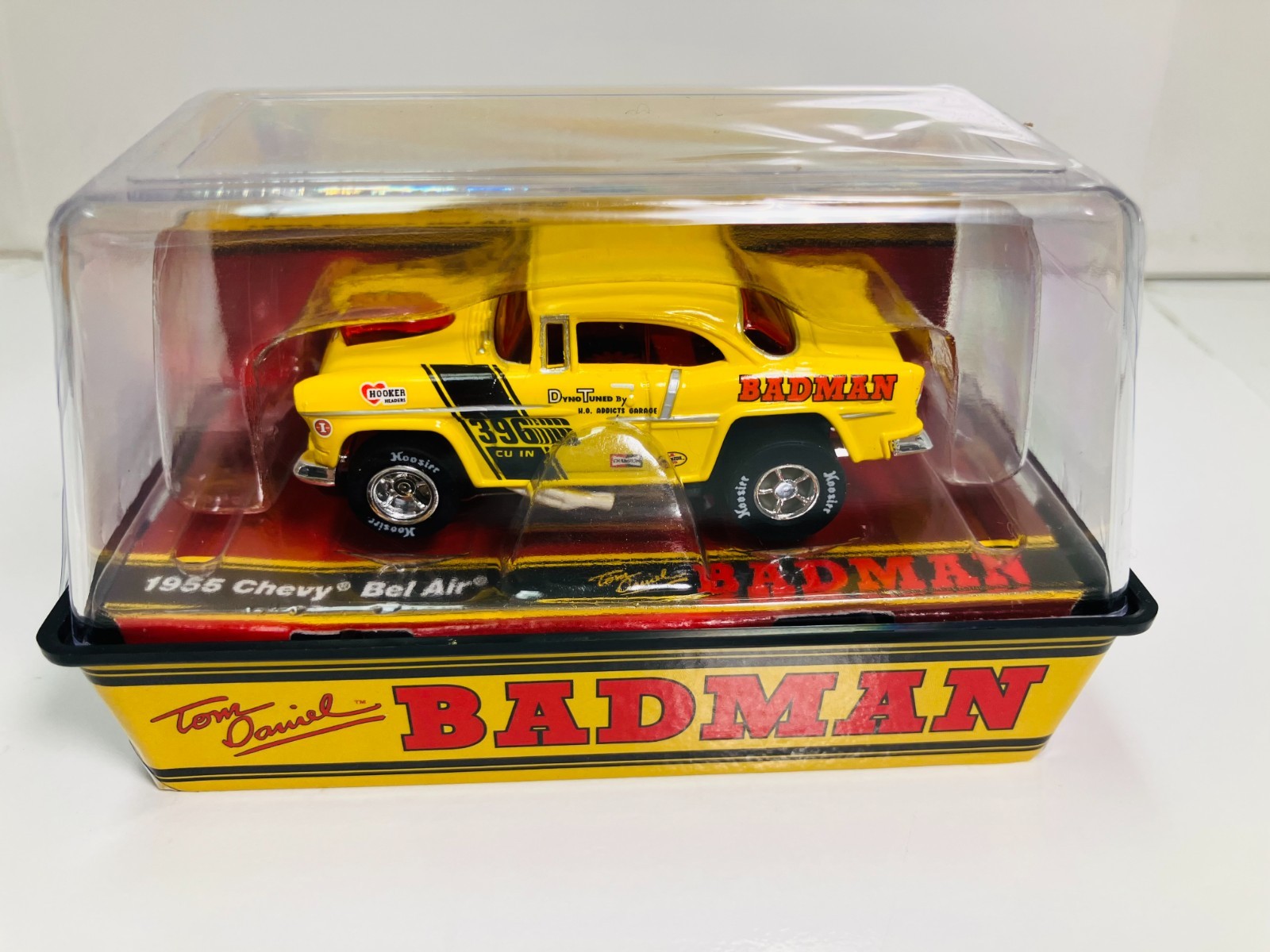 AW '55 Chevy Bel Air, BADMAN, in YEL, for AURORA, AFX , NEW ~ FRIDAY Sale $39.99