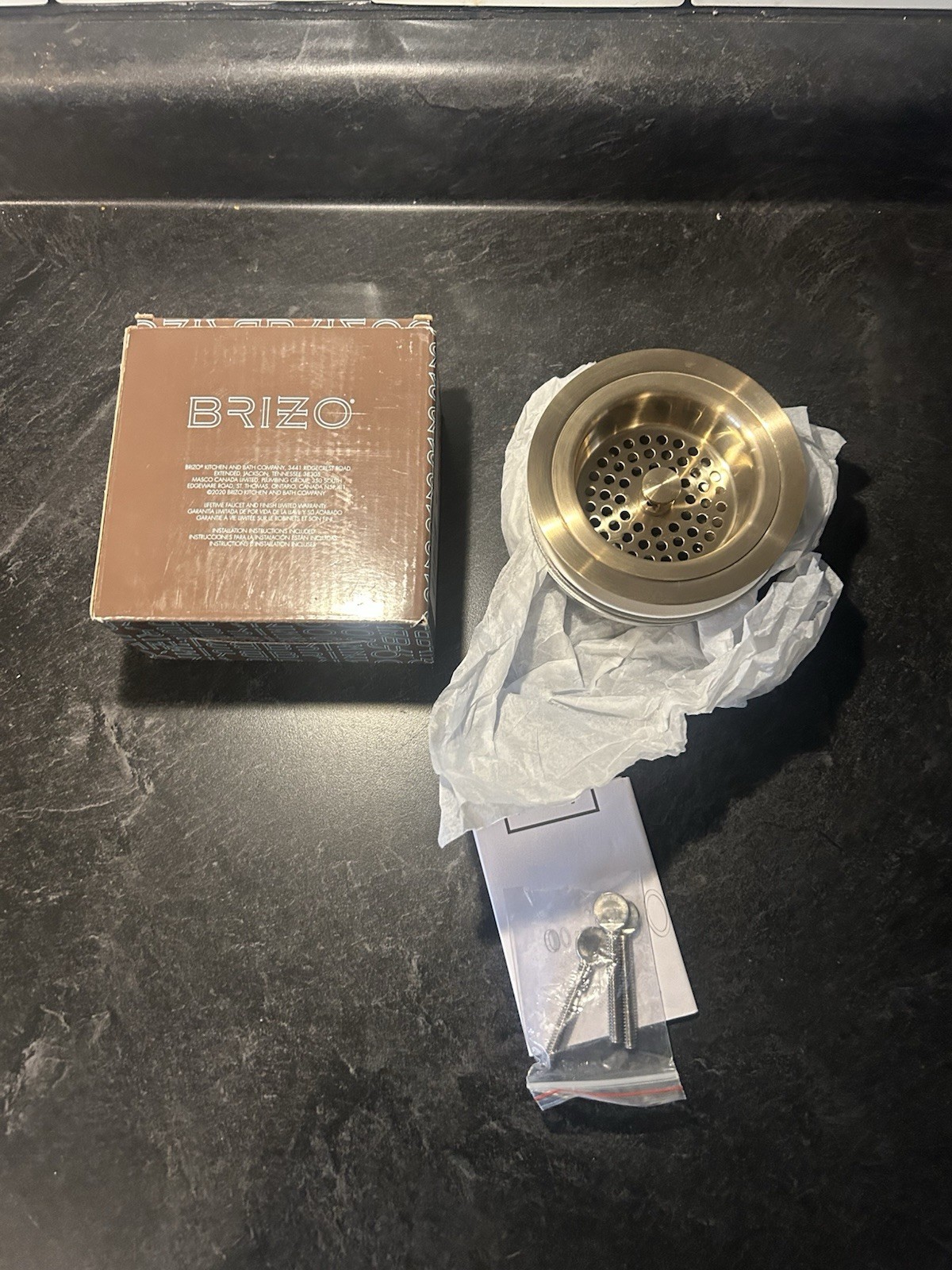 Brizo 69052-GL Drain flange Only for Standard Kitchen Sinks - Luxe Gold
