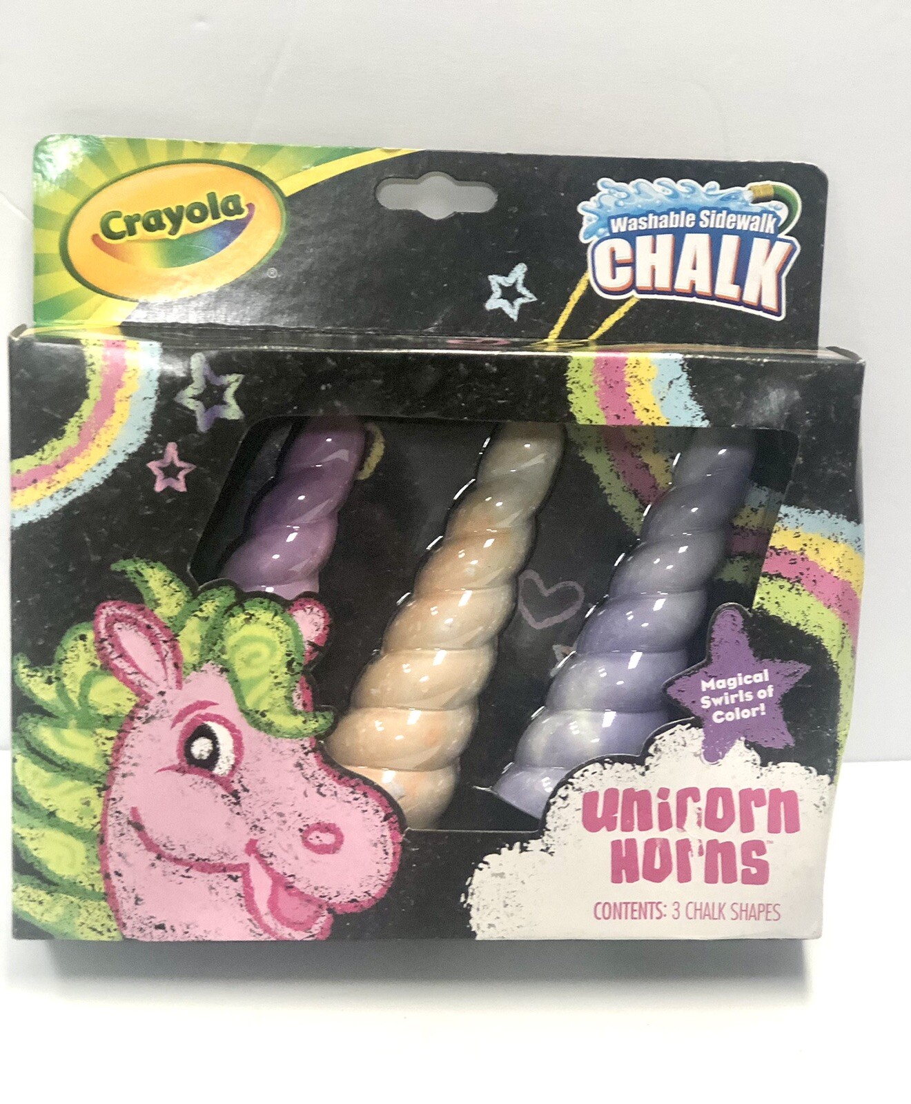 Unicorn Horns Washable Sidewalk Chalk 2012 New In Box Crayola