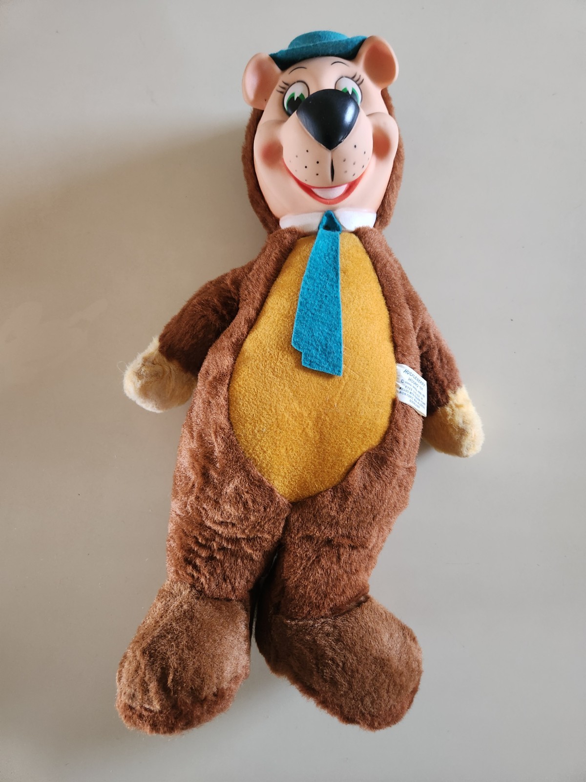 Vintage 1959 Knickerbocker Toy Co. 18" Yogi Bear Stuffed Plush Huckleberry Hound
