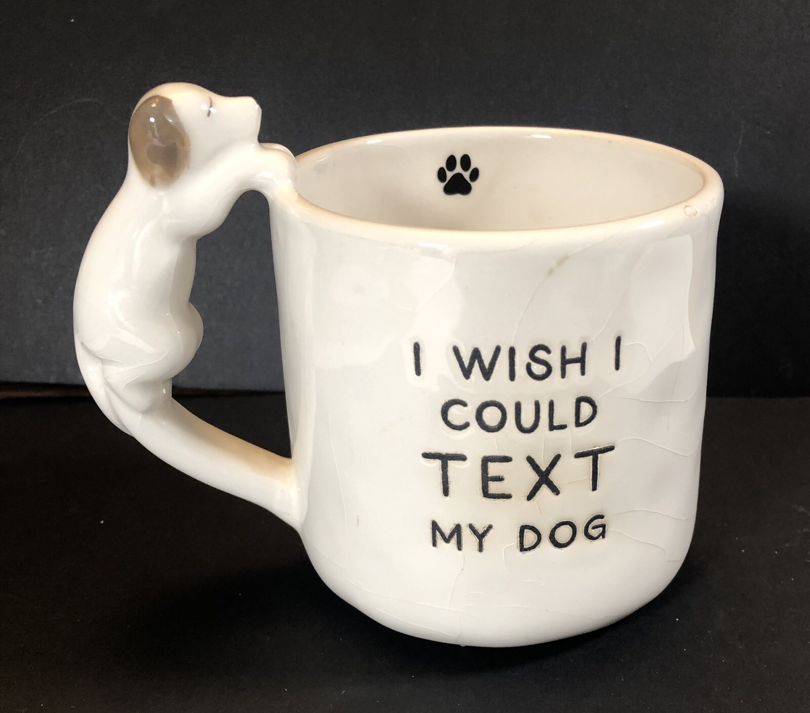 Mud Pie Mug “I Wish I Could Text My Dog”