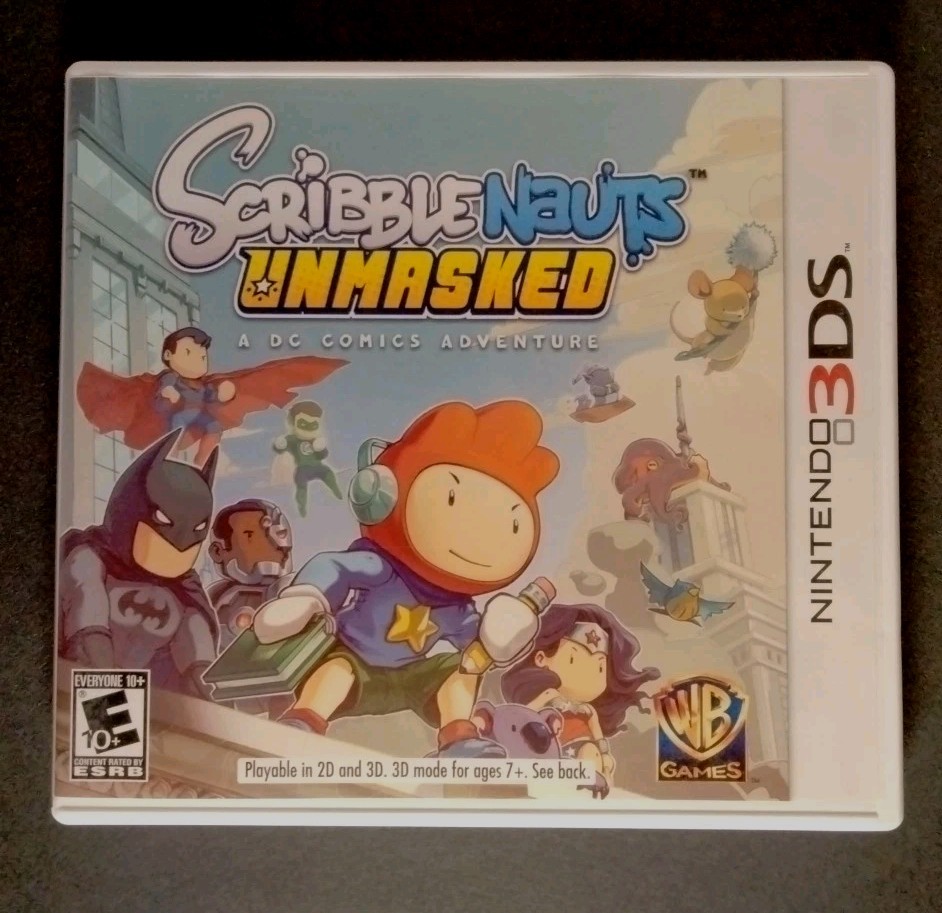 Scribblenauts Unmasked Nintendo 3ds Authentic Box Case Artwork ONLY