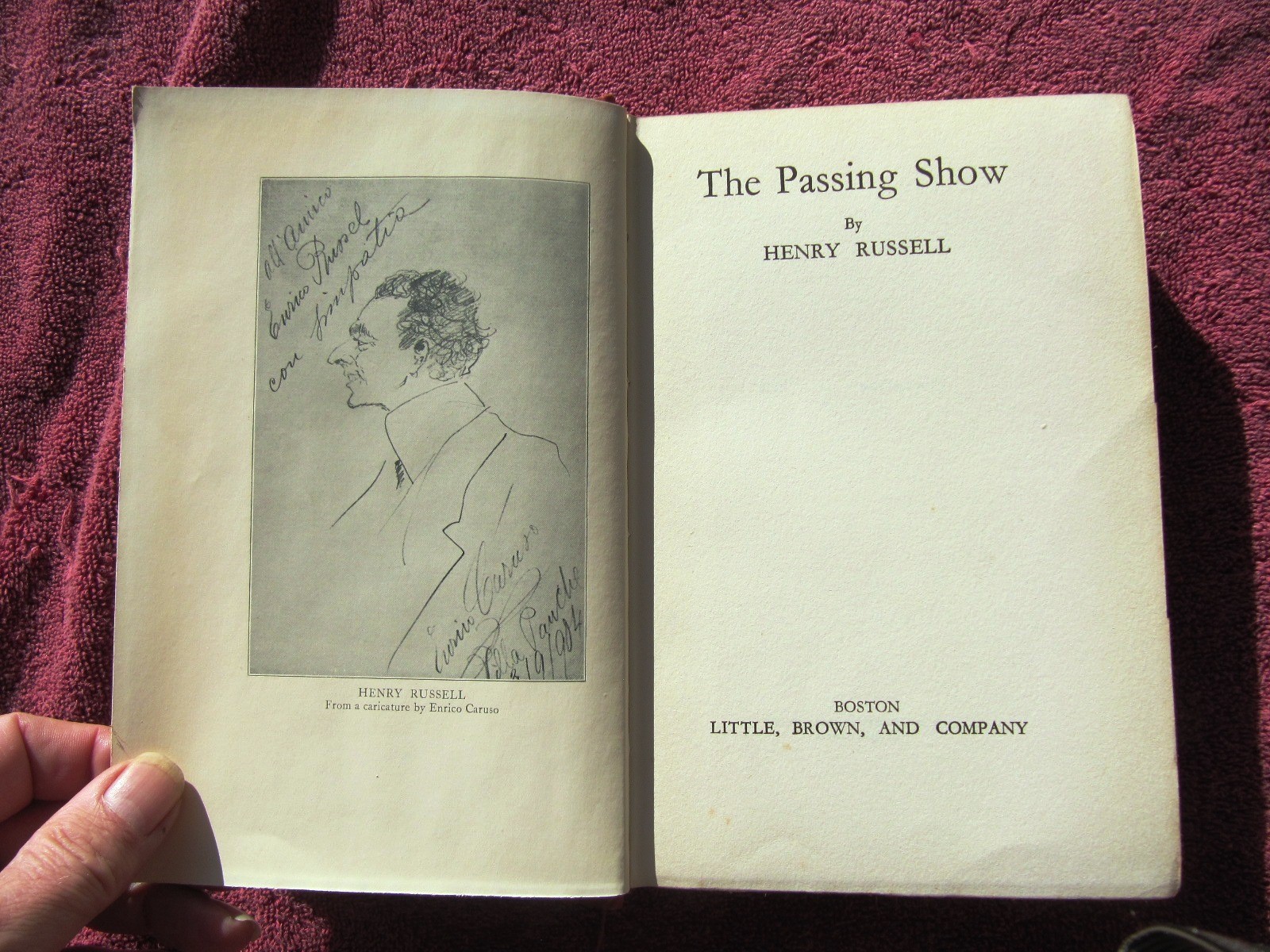 1926 Henry Russell Opera Impresario Biography: PASSING SHOW Caruso Eleonora Duse