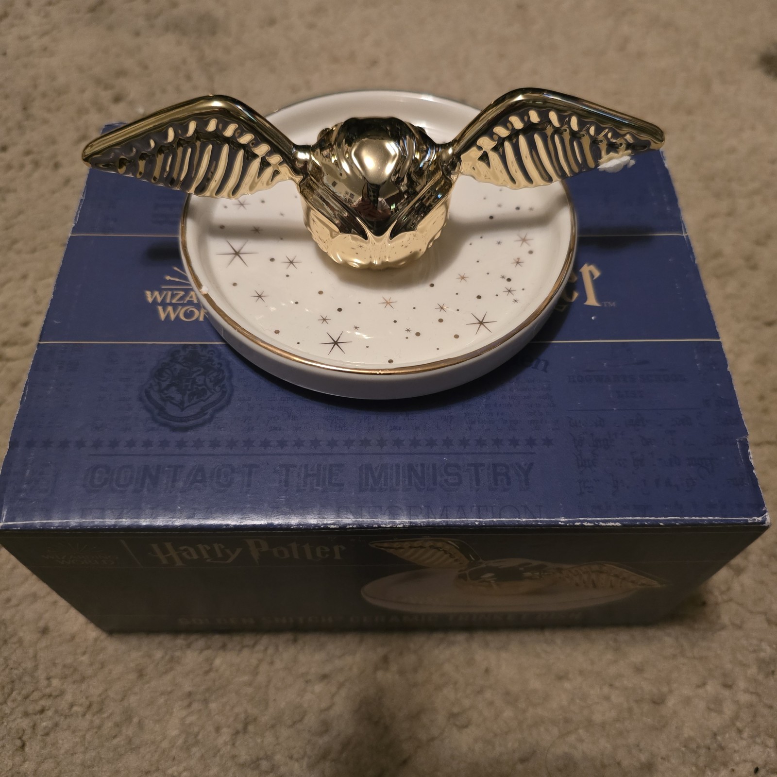 Harry Potter Golden Snitch Ceramic Trinket Dish Wizarding World