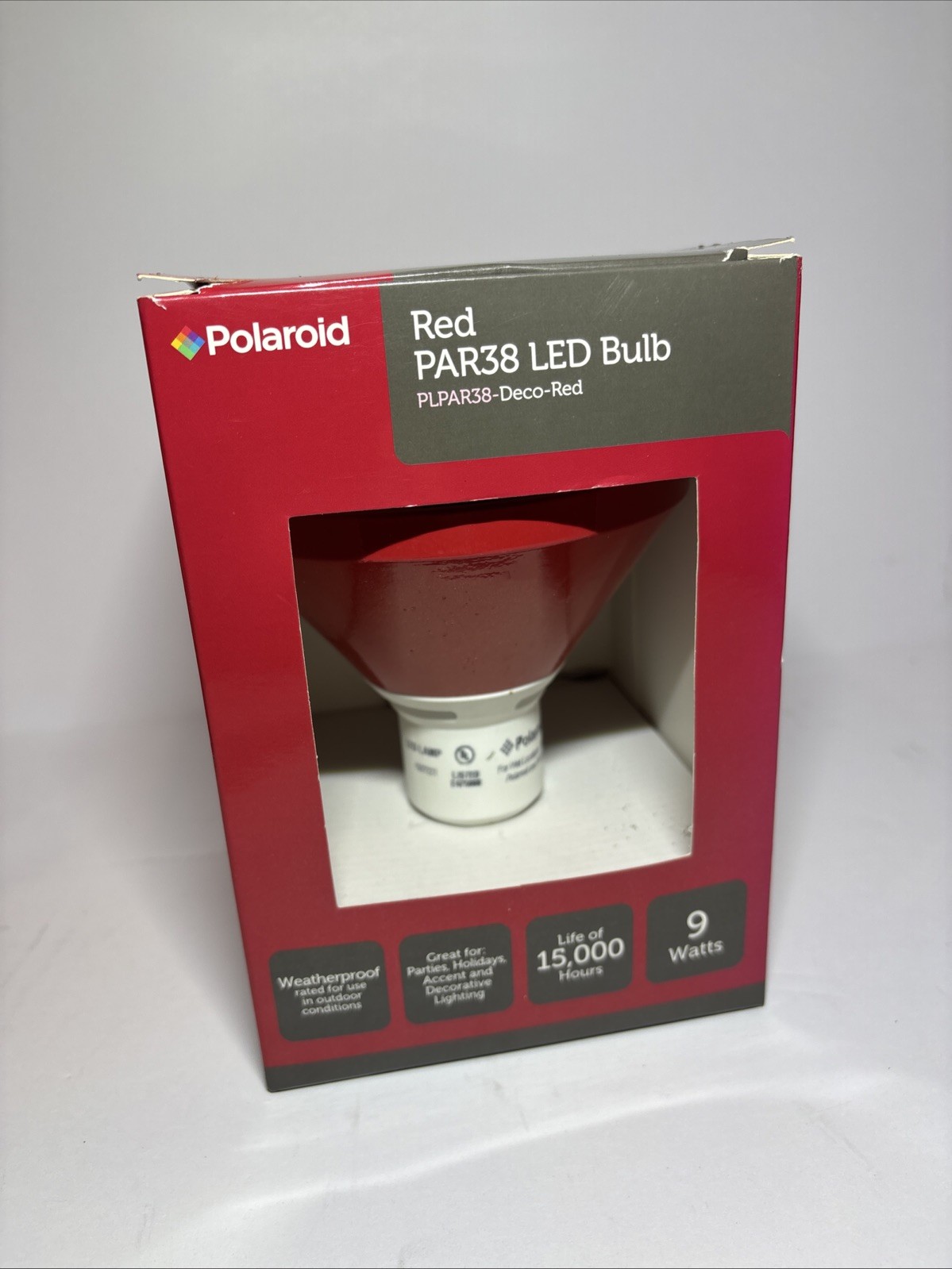 Polaroid Par38 LED Bulb Deco Red