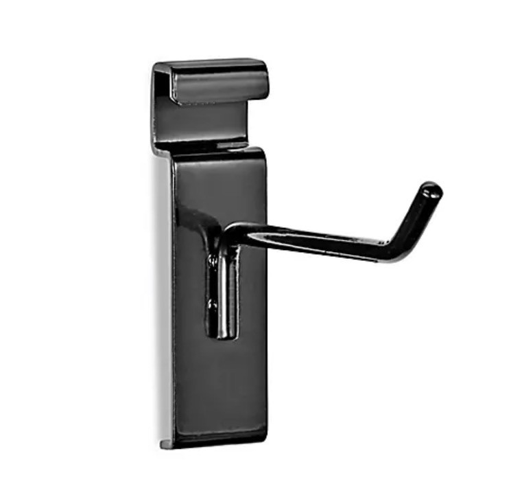 Black Grid Hooks 38 Piece Assorted Sizes Metal Peg Hooks for Gridwall Display