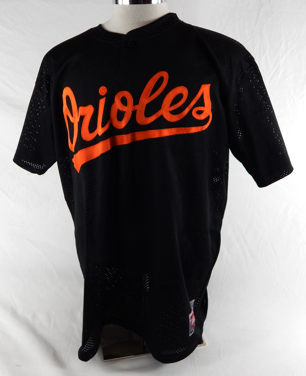 2000s Baltimore Orioles Luis Montanez #54 Game Used Black Jersey ST BP XL 455