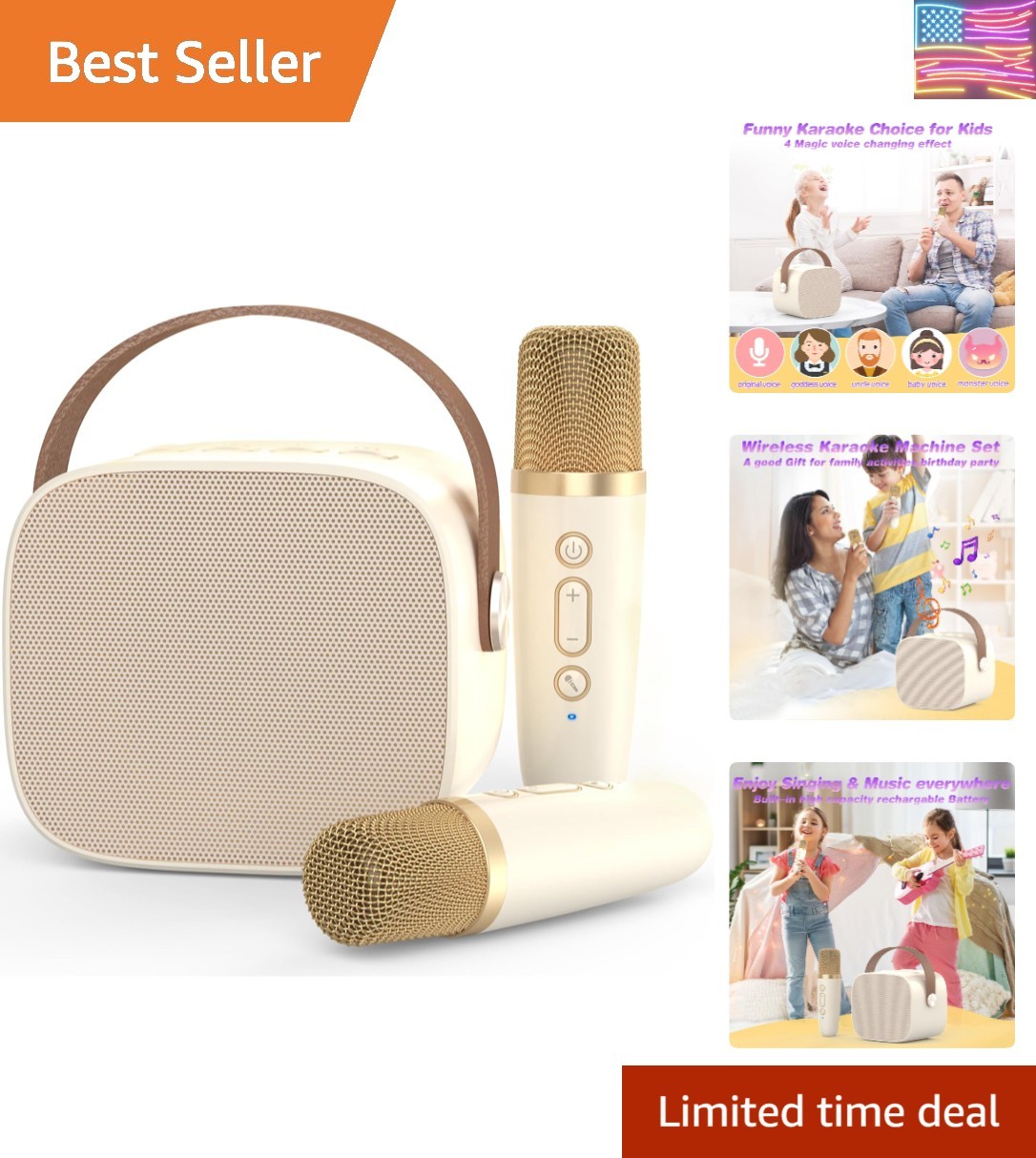 Mini Karaoke Machine Microphone,Fun Toys Christmas Birthday Gifts for Adult K...