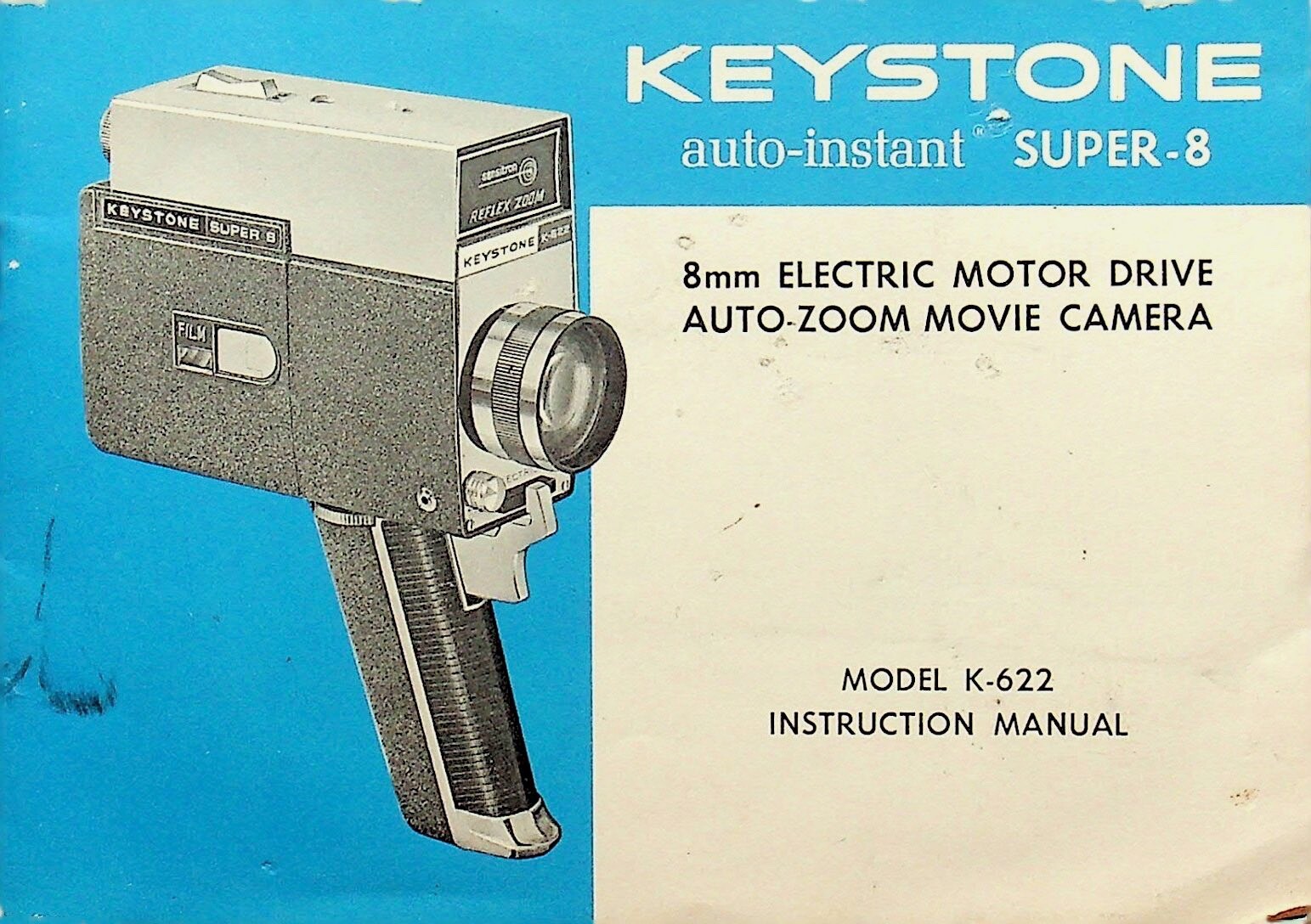 1960's KEYSTONE AUTO-INSTANT K-622 SUPER 8 MANUL - E-14