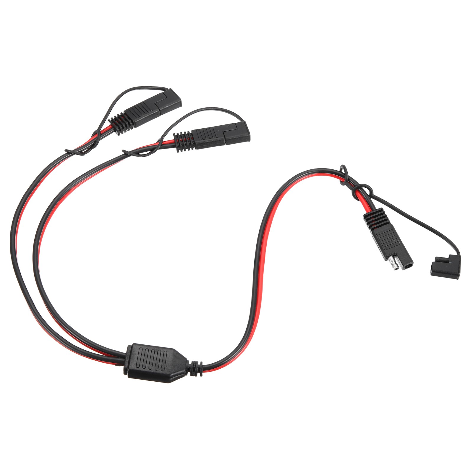 SAE Y Splitter Cable 14AWG Extension Cord 1 to 2 SAE Connector 1.8 ft with Caps