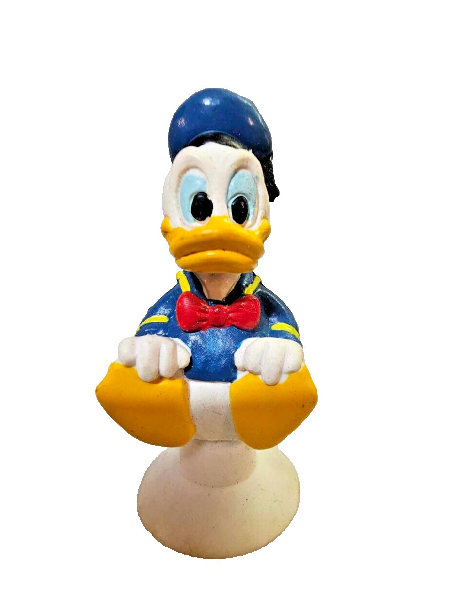vtg walt disney Donald Duck Rubber Toy Suction Cup Toy Small- B5
