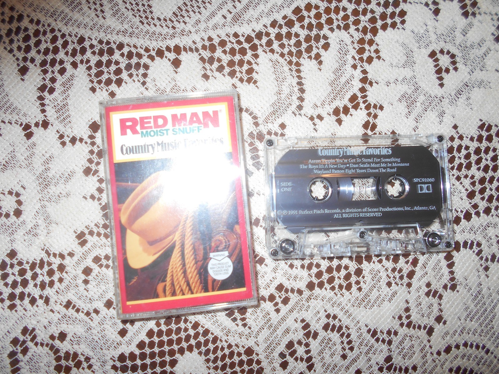Red Man Moist Snuff Country Music Favorites Cassette Tape, 1991 - Tested
