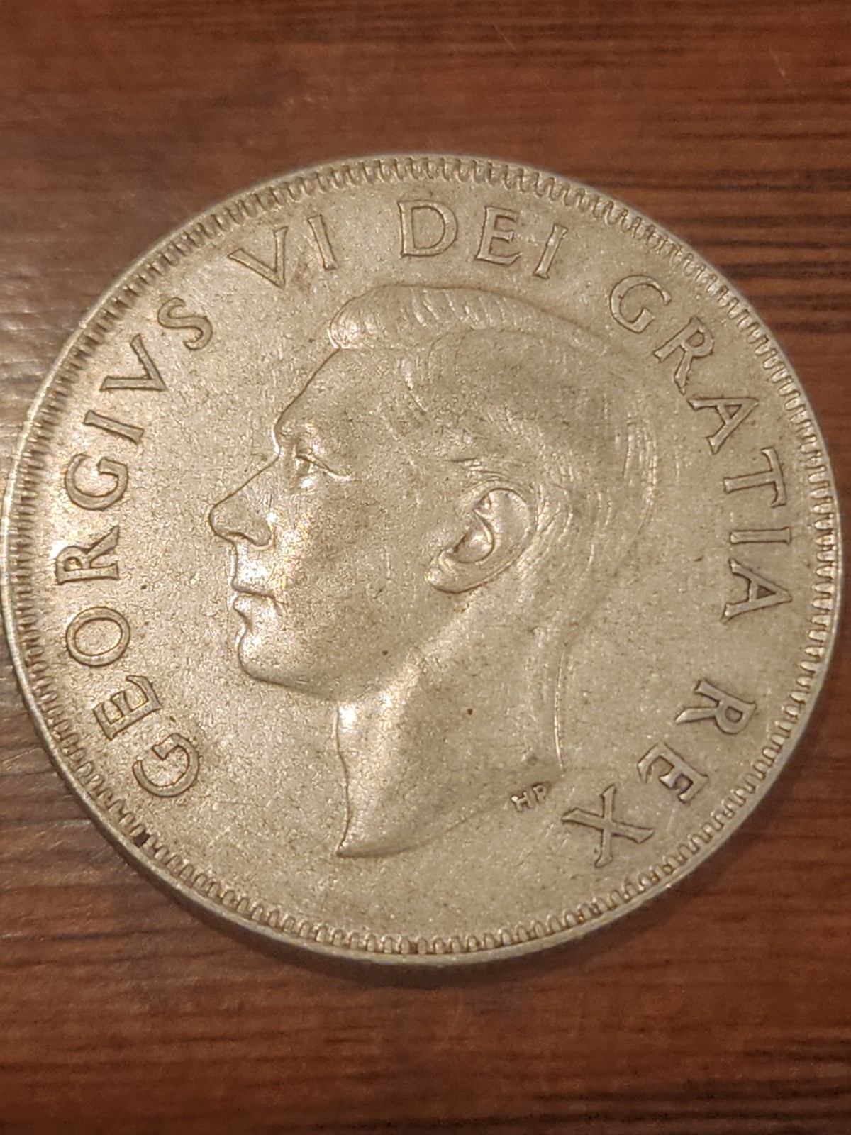 1950 Canada 50 Cents Design Silver Coin