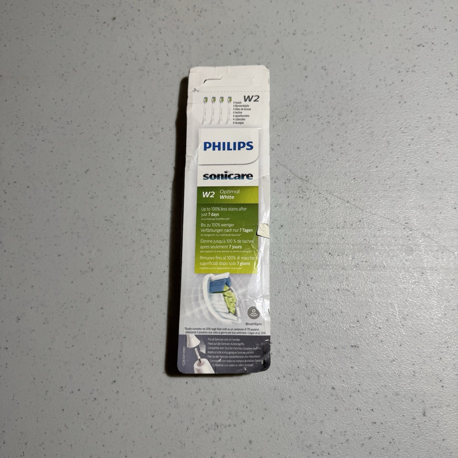 Philips Sonicare Original W2 Optimal Replacement Toothbrush Heads 4 Pack White