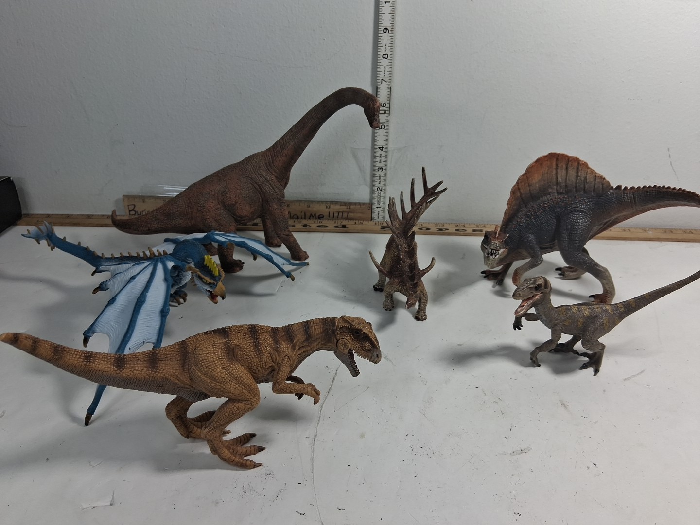 Lot Of 6 Schleich Dinosaur Spinosaurus Figure, Moving Jaw, TD27D