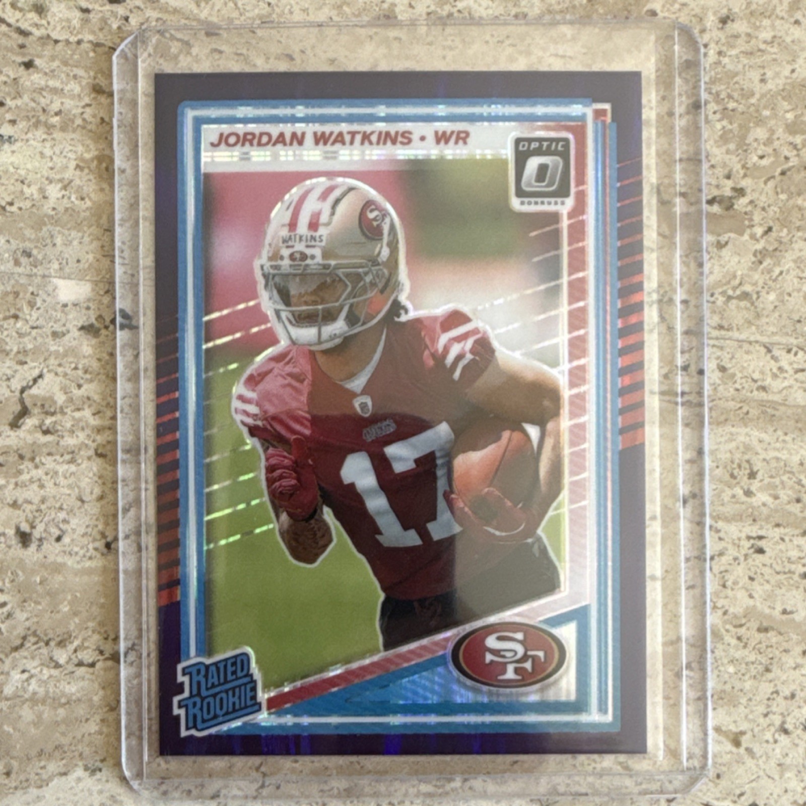 Panini 2025 Donruss Optic Rated Rookie Prizm Jordan Watkins 49ers #289