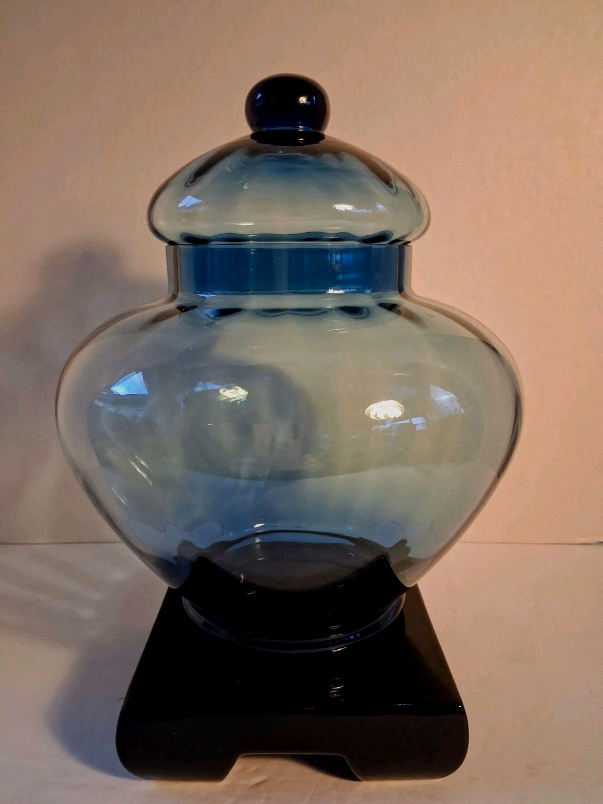 Beautiful Blue Apothecary Jar! Lidded; ??Italian/Empoli; 