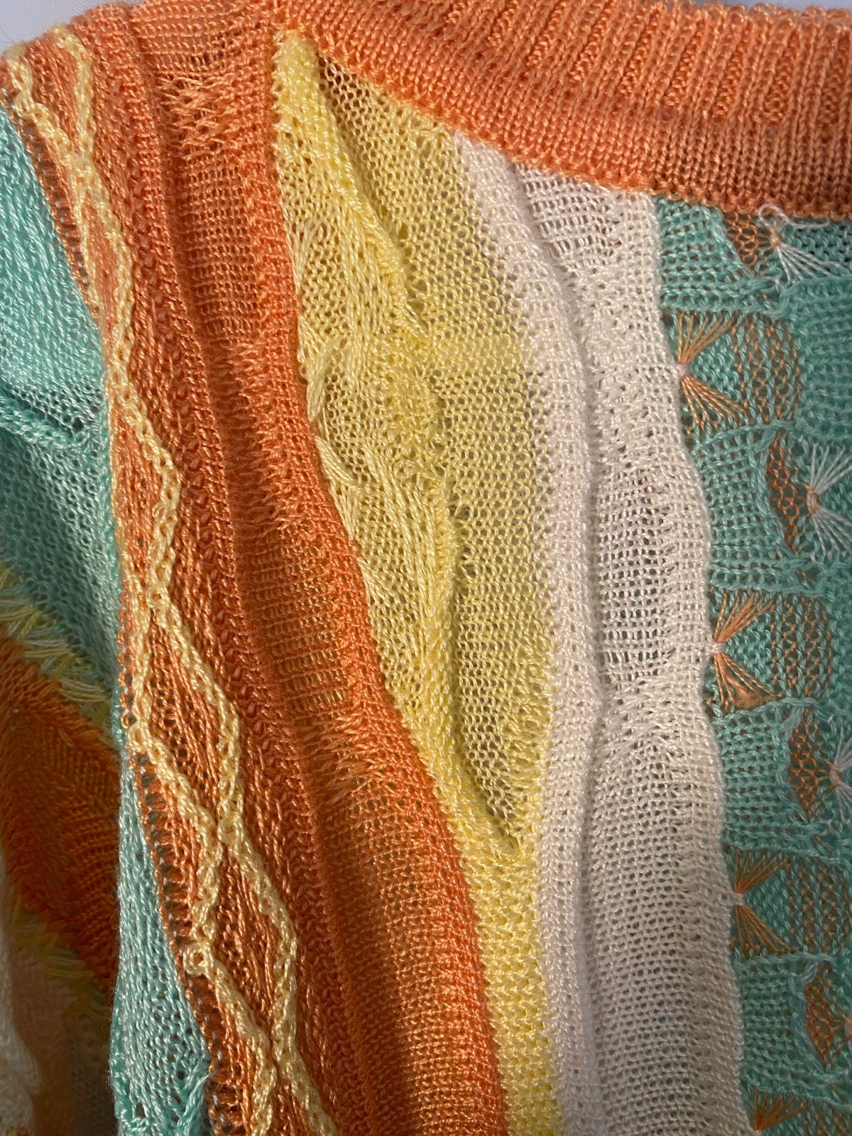 New Biggie 90s Coogi-style Sweater 3/4 sleeve SIZE XXL