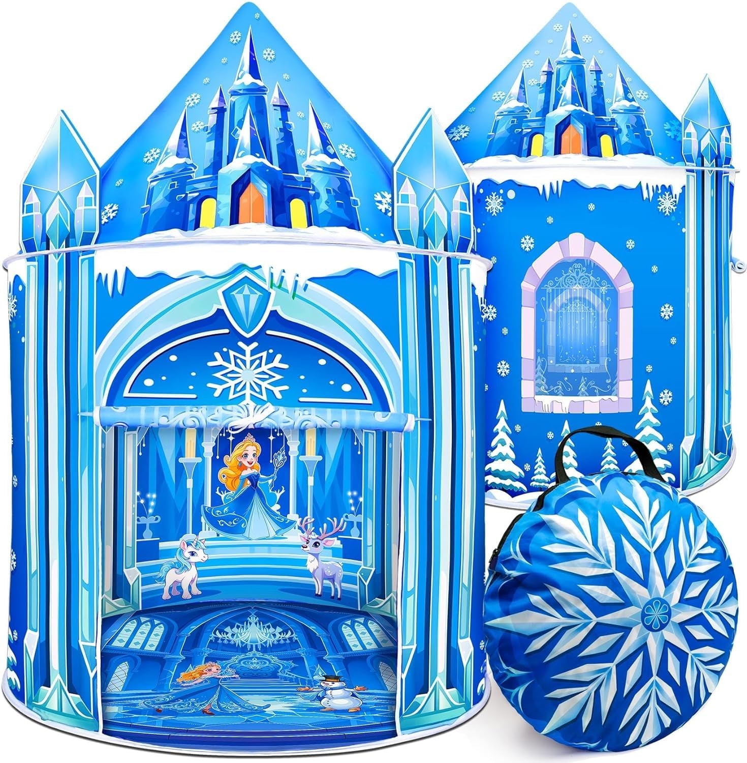 Princess Play Tent,Toys for Girls,Ice Castle Tent Indoor and Outdoor, Large I...